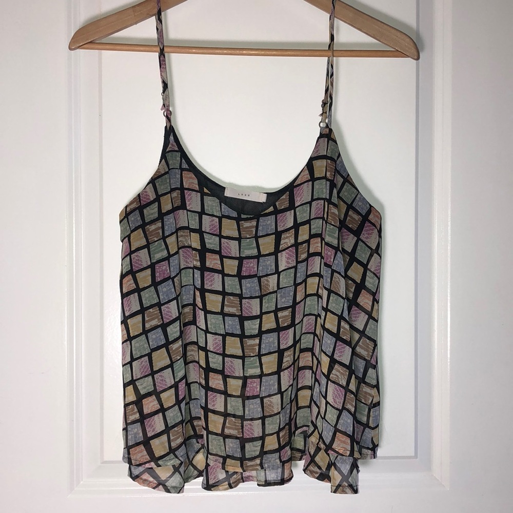 LUSH geometric pattern crop top